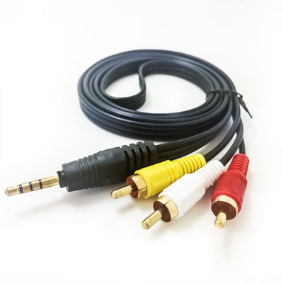 Kabel stereo RCA z czystej miedzi 5 m Ogólne 4PIN 3,5 mm do 3RCA