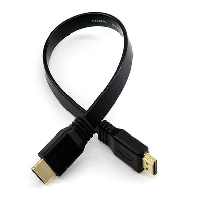 Wersja 1.4 Monitor komputerowy Płaski kabel HDMI z płaszczem z PVC