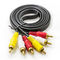 metalowe złącze PVC Kabel 3RCA do 3RCA Kabel audio-wideo o długości 10 m