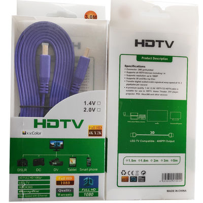 Komputer TV HD 3m Płaski kabel HDMI CCS ze złączem pozłacanym