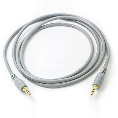 Pozłacany stereofoniczny kabel audio 3,5 do 3,5 szare niezależne opakowanie