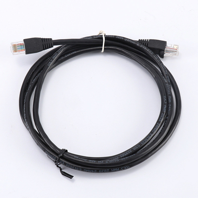 Okrągły płaski kabel sieciowy Rj45 Cat5e Ethernet Czarny kabel 5M